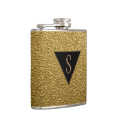 Monogrammed Textured Gold Heupfles (Rechts)