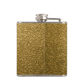 Monogrammed Textured Gold Heupfles (Achterkant)