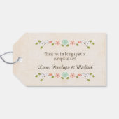 MONOGRAMMED TORTELDUIFJES BLUSH DOVE DANK U CADEAULABEL (Achterkant Horizontaal)