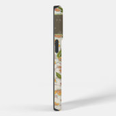 Monogrammed Tropical Retro Floral Case-Mate iPhone Case (Achterkant / Rechts)