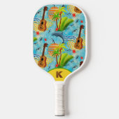 Monogrammed Tropisch paradijs helder Pickleball Paddle (Voorkant)