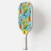 Monogrammed Tropisch paradijs helder Pickleball Paddle (Links)