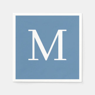 Monogrammed Trouwservet Stoffig Blauw Ontwerp Servet