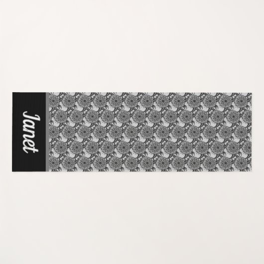 Monogrammed Turtle Mandala Yogamat (Voorkant (horizontaal))