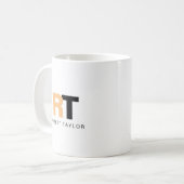 Monogrammed Two Tone Personalized Koffiemok (Voorkant links)