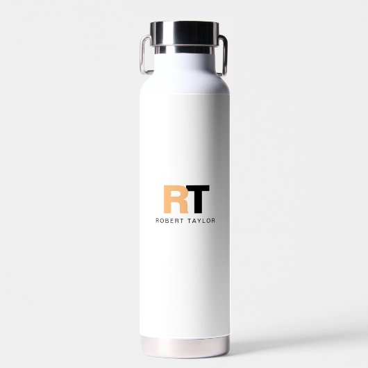 Monogrammed Two Tone Personalized Waterfles (Voorkant)
