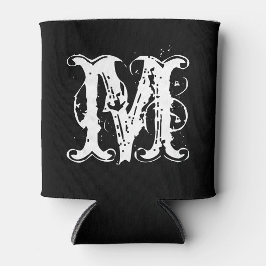 Monogrammed typografie drankkoelers blikjeskoeler (Voorkant)