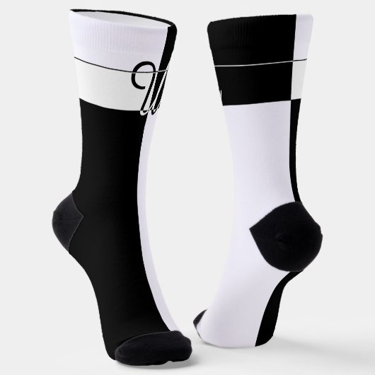 Monogrammed U Sokken (Gebogen)