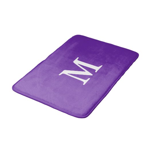 Monogrammed Violet Paars Badmat (Gekanteld)