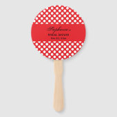 Monogrammed Vrijgezellenfeest van de Dot van de Wi Handwaaier (Achterkant)