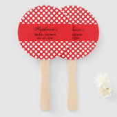 Monogrammed Vrijgezellenfeest van de Dot van de Wi Handwaaier (Voorkant en achterkant)