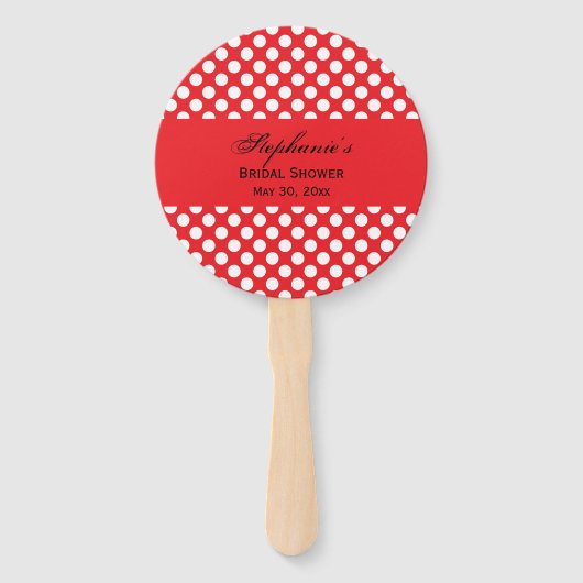 Monogrammed Vrijgezellenfeest van de Dot van de Wi Handwaaier (Voorkant)