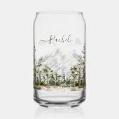 Monogrammed Watercolor Mountain and Forest (Recto)