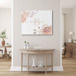 Monogrammed Watercolor Peach Floral Acrylic Art<br><div class="desc">Cette belle aquarelle monogrammée pêche à l'acrylique florale art ferait un grand ajout à n'importe quelle maison! Parfait pour une douche nuptiale,  un mariage,  un anniversaire ou un cadeau d'anniversaire !</div>