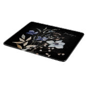 Monogrammed  Waterverf Blauwe Wildflower Snijplank (Hoek)
