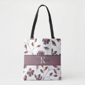 Monogrammed Waterverf Floral Canvas tas (Voorkant)