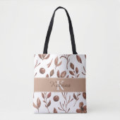 Monogrammed Waterverf Floral Canvas tas (Voorkant)