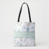 Monogrammed Waterverf Floral Canvas tas (Voorkant)