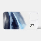 Monogrammed waterverf gebergte Case-Mate iPhone case (Achterkant (horizontaal))