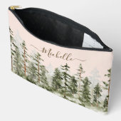 Monogrammed Waterverf Groen Bos Etui (Open)