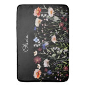 Monogrammed Waterverf Kleurrijke Wildflower Meadow Badmat (Voorkant Verticaal)