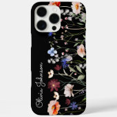 Monogrammed Waterverf Kleurrijke Wildflower Meadow Case-Mate iPhone Case (Achterkant)
