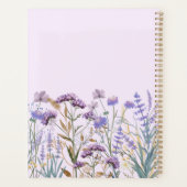 Monogrammed Waterverf Paarse Wildflower Meadow Planner (Achterkant)