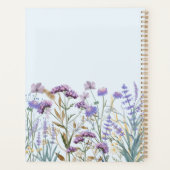 Monogrammed Waterverf Paarse Wildflower Meadow Planner (Achterkant)