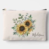 Monogrammed Waterverf rustieke zonnebloem Etui (Voorkant)