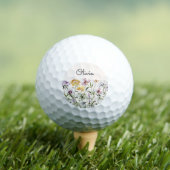 Monogrammed Waterverf Wildflower Garden Golfballen (Insitu Shirt)