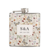 Monogrammed Wedding Flask Heupfles (Voorkant)