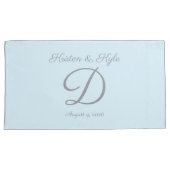 Monogrammed wedding gift  kussensloop (Voorkant-Rechts)