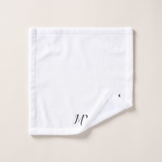 Monogrammed Whale Design Bad Handdoek (Wasdoekje)