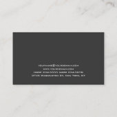 Monogrammed White Grey Personal Trainer Modern Visitekaartje (Achterkant)