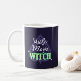 Monogrammed Wife Mam Witch - Funny Halloween Koffiemok