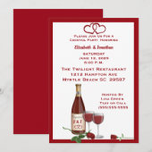 Monogrammed-wijnfles Kaart (Voorkant / Achterkant)