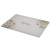 Monogrammed  Wildflower Boeket Snijplank (Hoek)