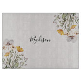 Monogrammed  Wildflower Boeket Snijplank (Voorkant)