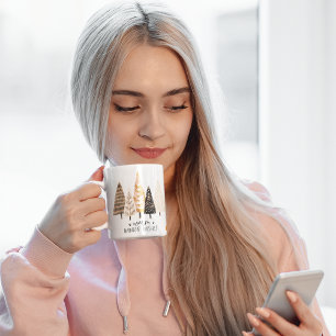 Monogrammed Winter Groeten: Gepersonaliseerd Grapp Koffiemok