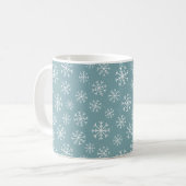 Monogrammed Winter Snowflakes Holiday Koffiemok (Voorkant links)