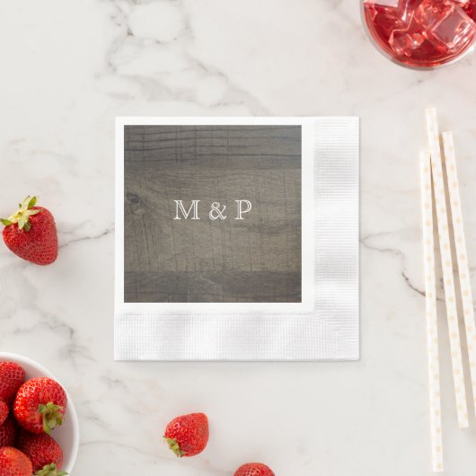 Monogrammed Wood-Look Servet (Insitu)