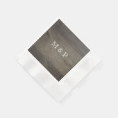 Monogrammed Wood-Look Servet (Hoek)