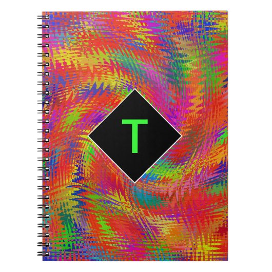 Monogrammed Woven Rainbow Notitieboek (Voorkant)