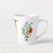 Monogrammed Xmas Latte Mok-Gouden Letter Latte Mok (Rechts)