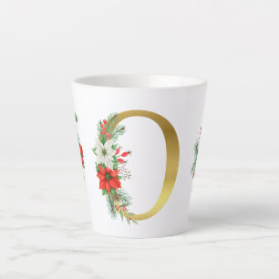 Monogrammed Xmas Latte Mok-Gouden Letter Mok