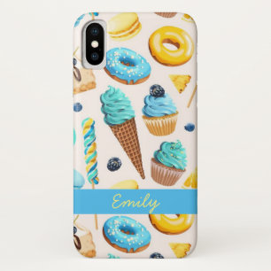 Monogrammed Yummy Ice Cream Cup Cake iPhone X Hoesje
