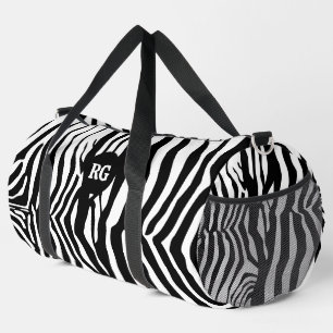 Monogrammed Zebra zwart-wit patroon Plunjezak