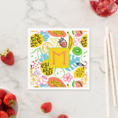Monogrammed Zomer Fruit Patroon Servet (Insitu)