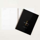 Monogrammed zwart-wit Planner (Display)