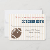 MONOGRAMMEE MARINE RSVP MARIAGE DE FOOTBALL RSVP (Dos)